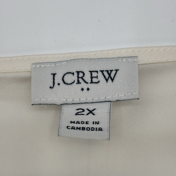 J Crew Factory Shiny v neck adjustable strap camisole in Ivory size 2X NWT CC937 - Picture 3 of 11